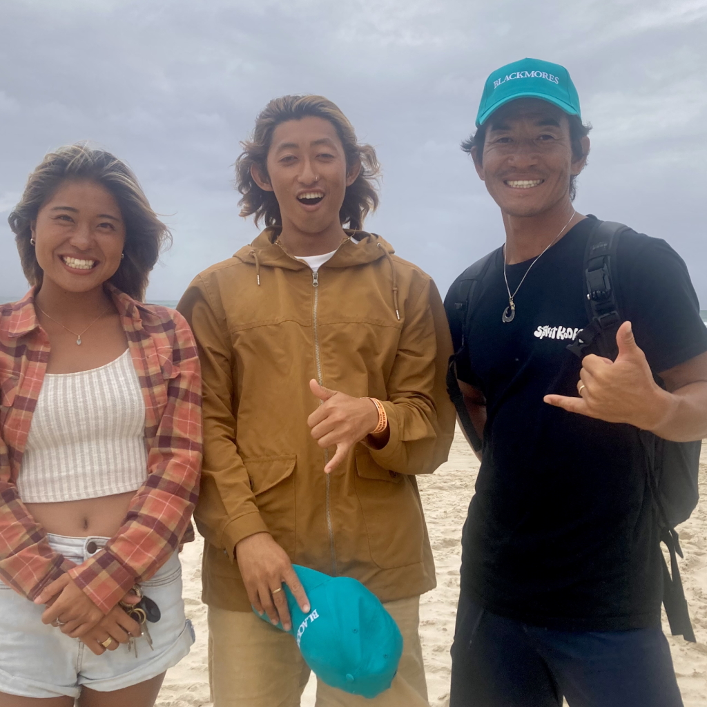Byron based Japanese volunteers supporting their countrymen at the pro adaptive surf titles in Byron 